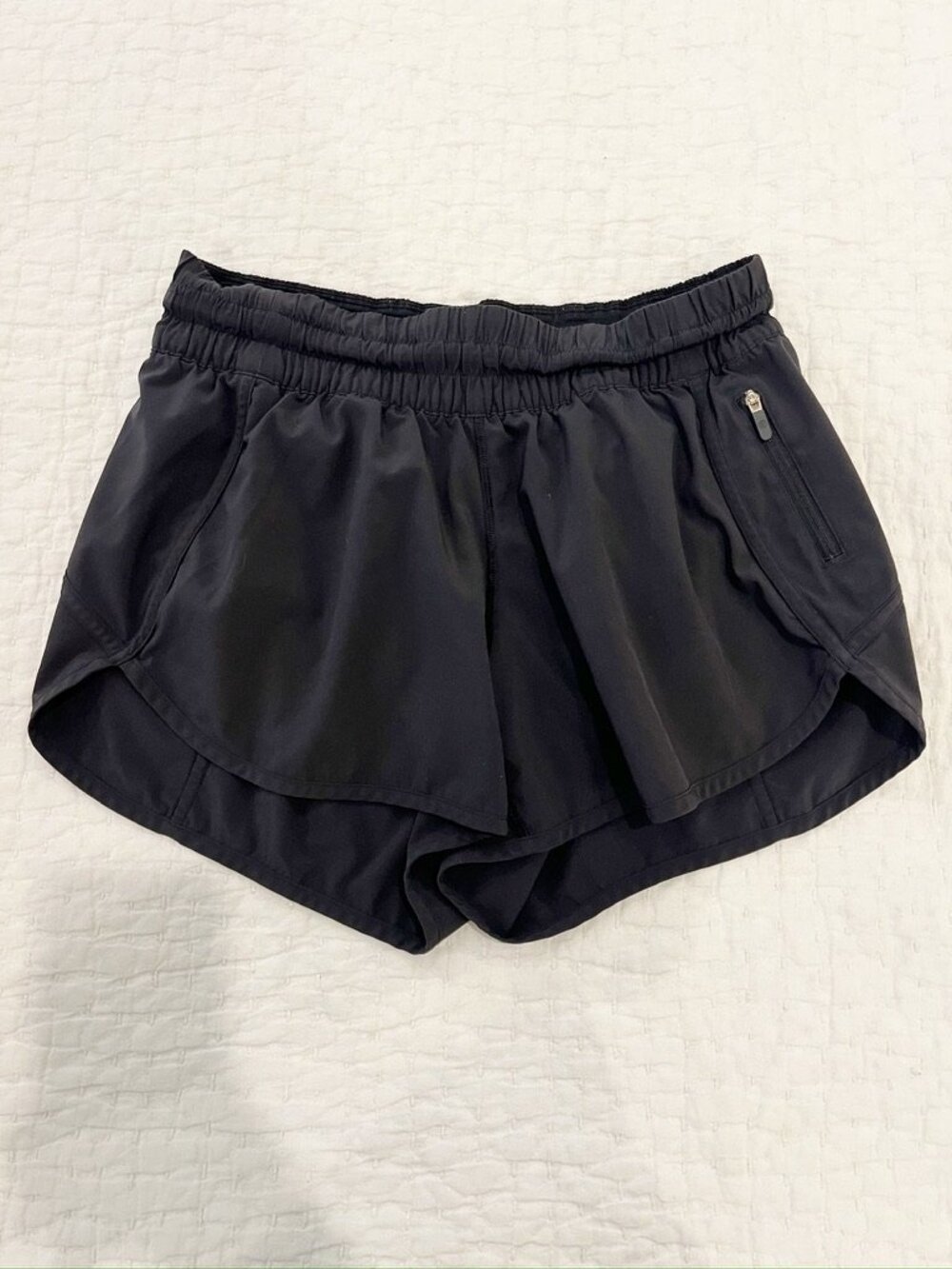 Lululemon Tracker Short Womens 8 Black Lined Active Running Gym Workout